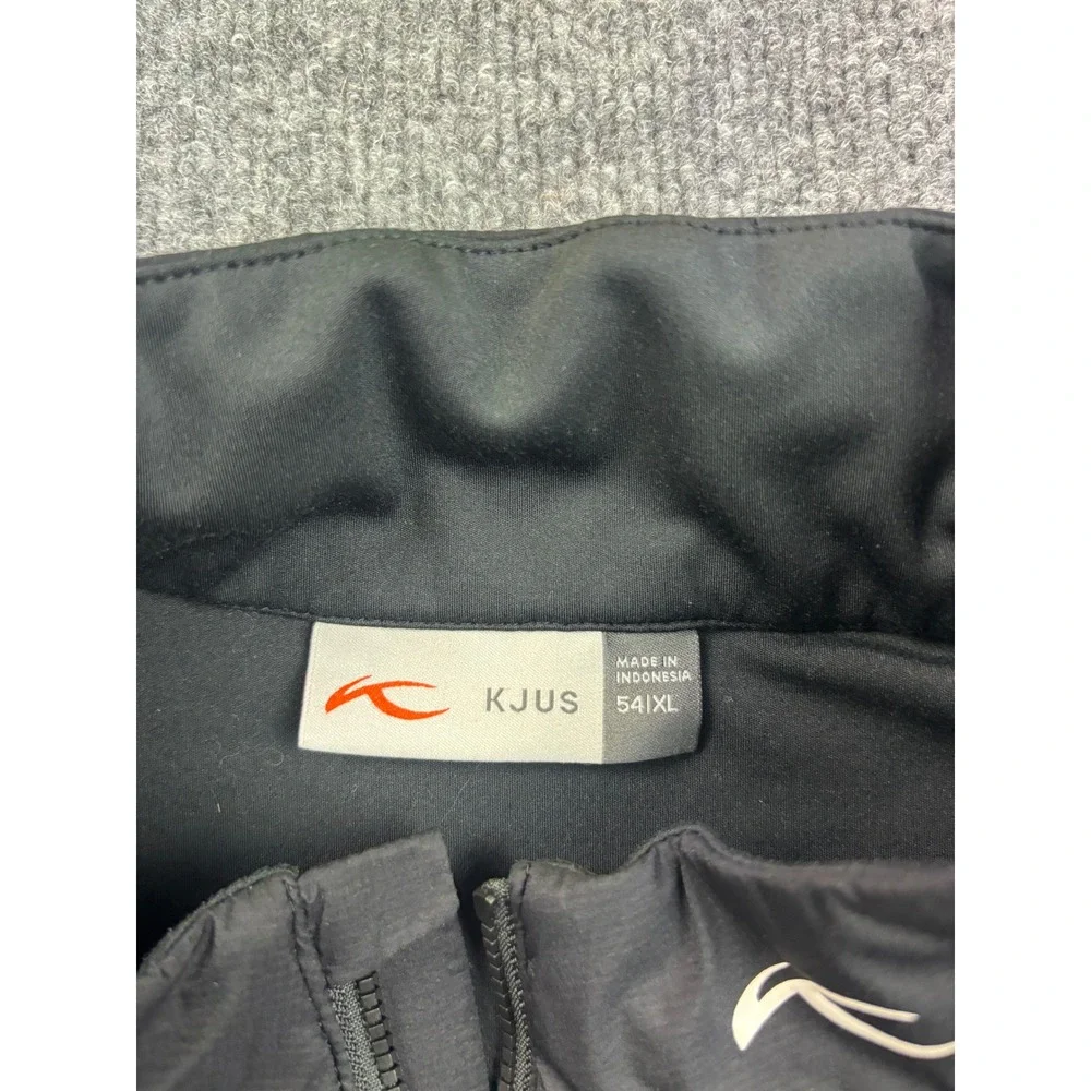 KJUS Retention Jacket Mens 54/XL Black Quilted Hybrid Full Zip Golf MG15-908